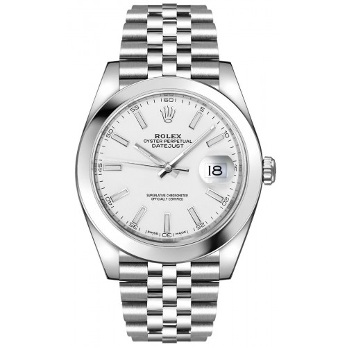 Rolex Datejust 41 White Dial Steel Watch 126300-WHTSJ